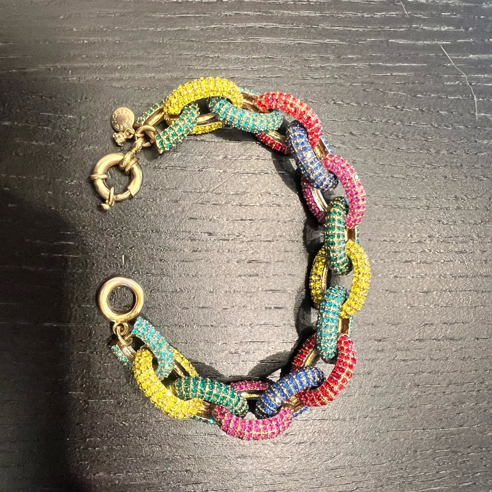 J. Crew Pave Chain Link Bracelet